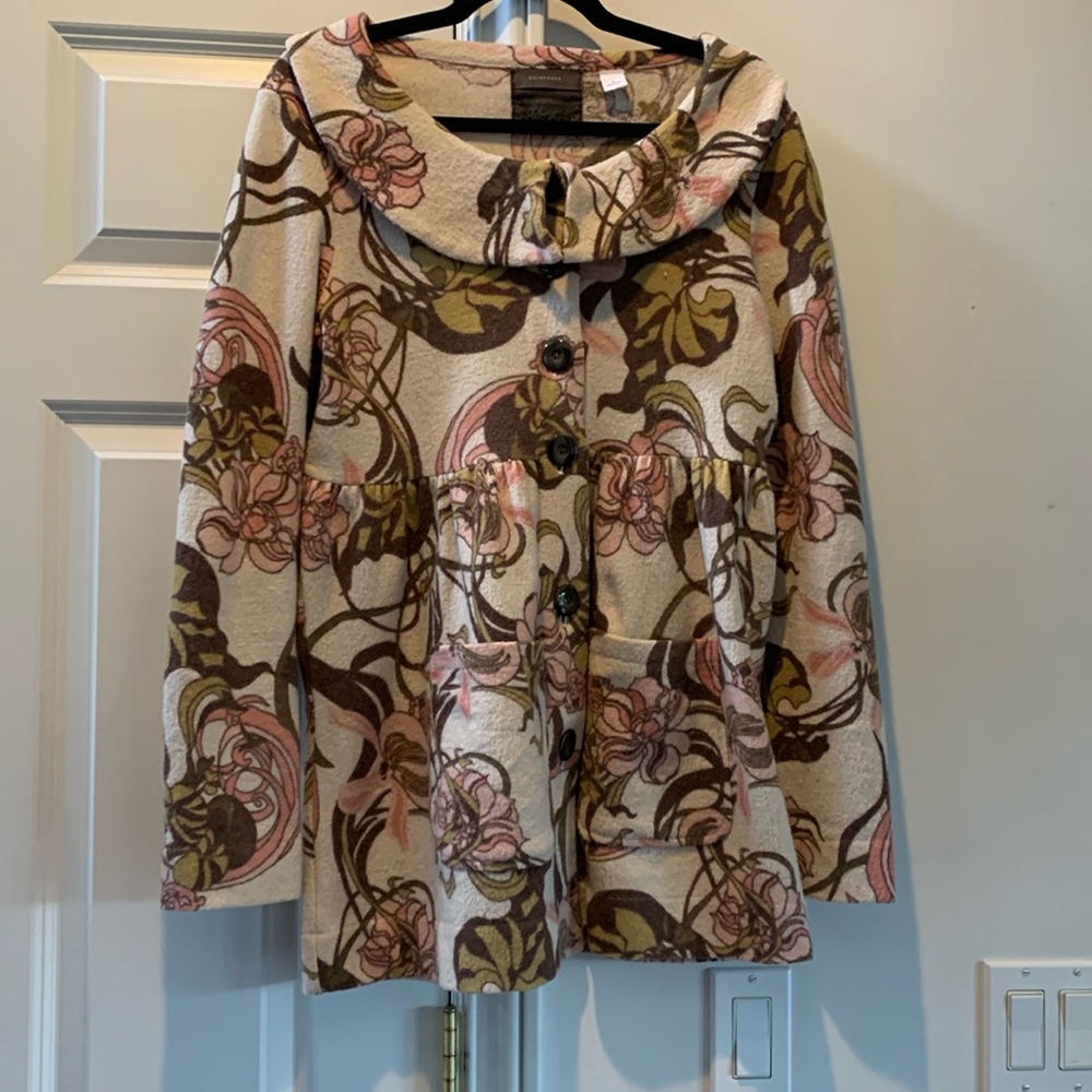 Anthropologie Guinevere Kirkless Floral Cardigan Size Medium